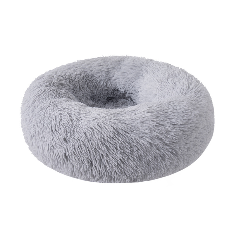 Plush Round Pet Bed for Cats and Small Dogs
