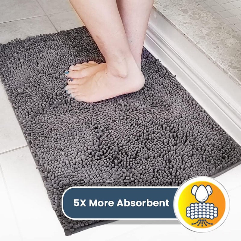 Absorbent Anti-Slip Bathroom Floor Mat