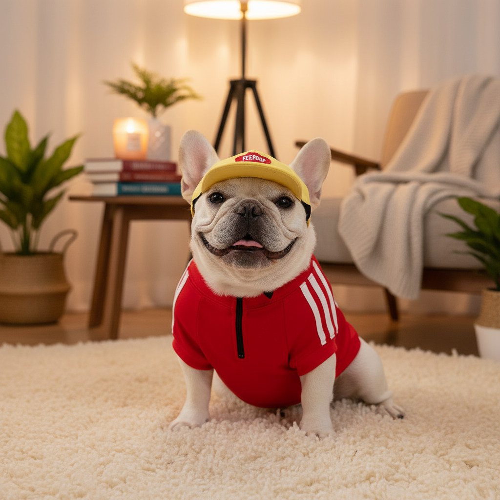 Classic Three Stripe Dog Jacket for Cold Weather