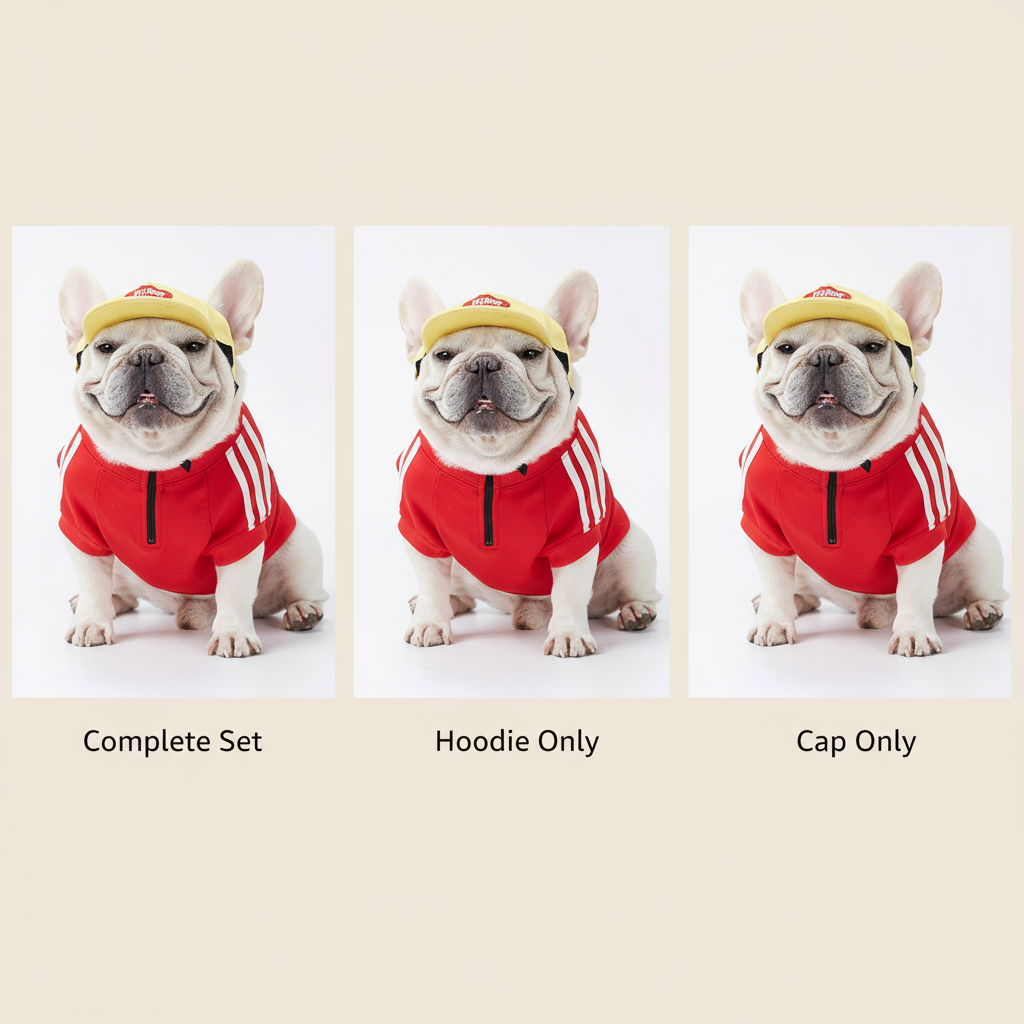 Classic Three Stripe Dog Jacket for Cold Weather