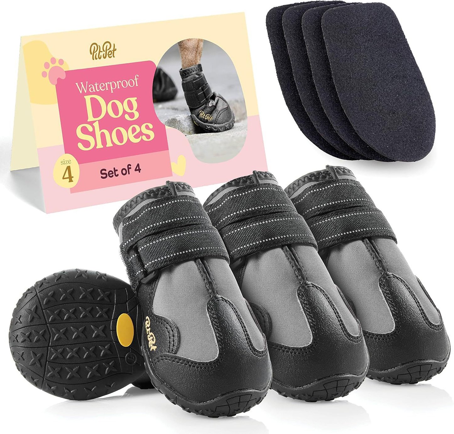 Classic Outdoor Anti-Slip Rubber Dog Shoes