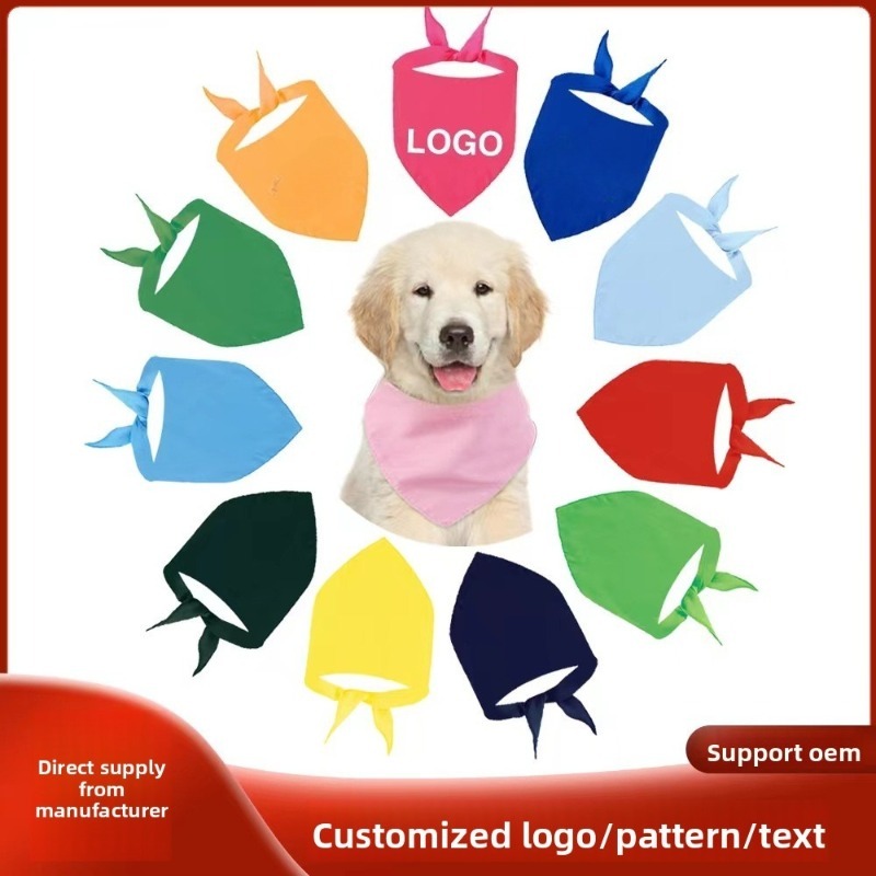 Soft Triangle Pet Drool Towel with Logo