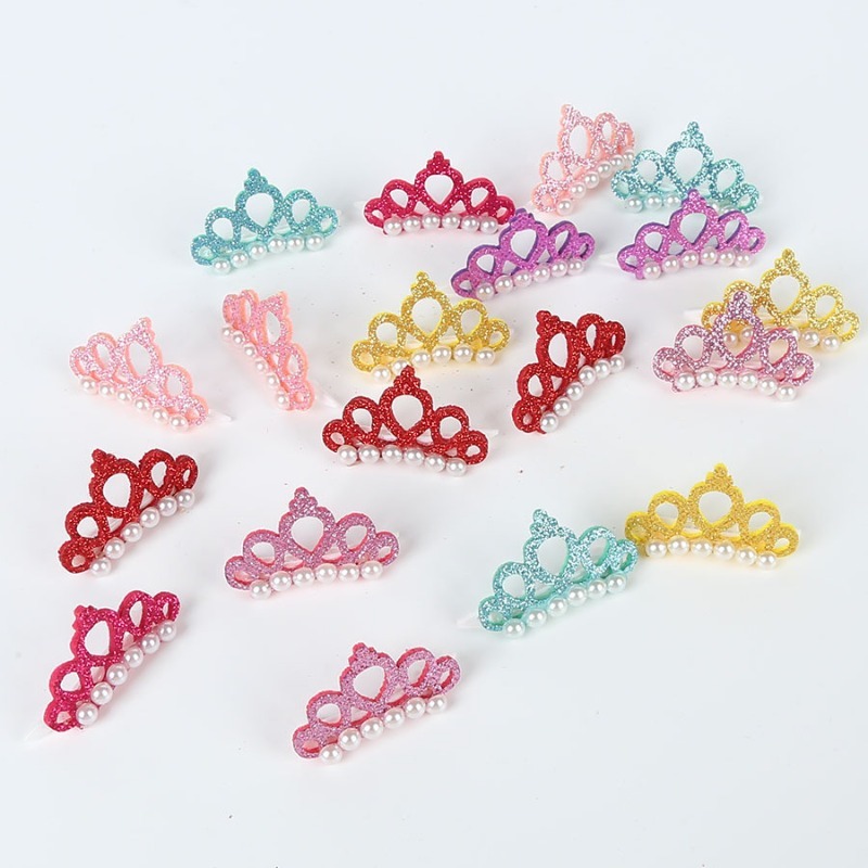 Pet Pearl Crown Hair Clip Headdress