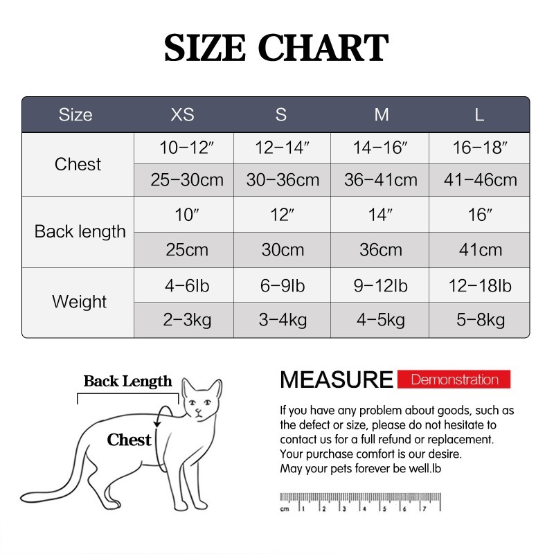 Cat Anti-Shedding Four-Legged Postoperative Suit