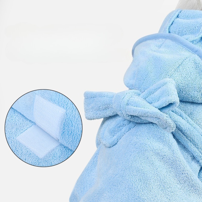 Quick-Dry Pet Bathrobe Towel for Cats and Dogs