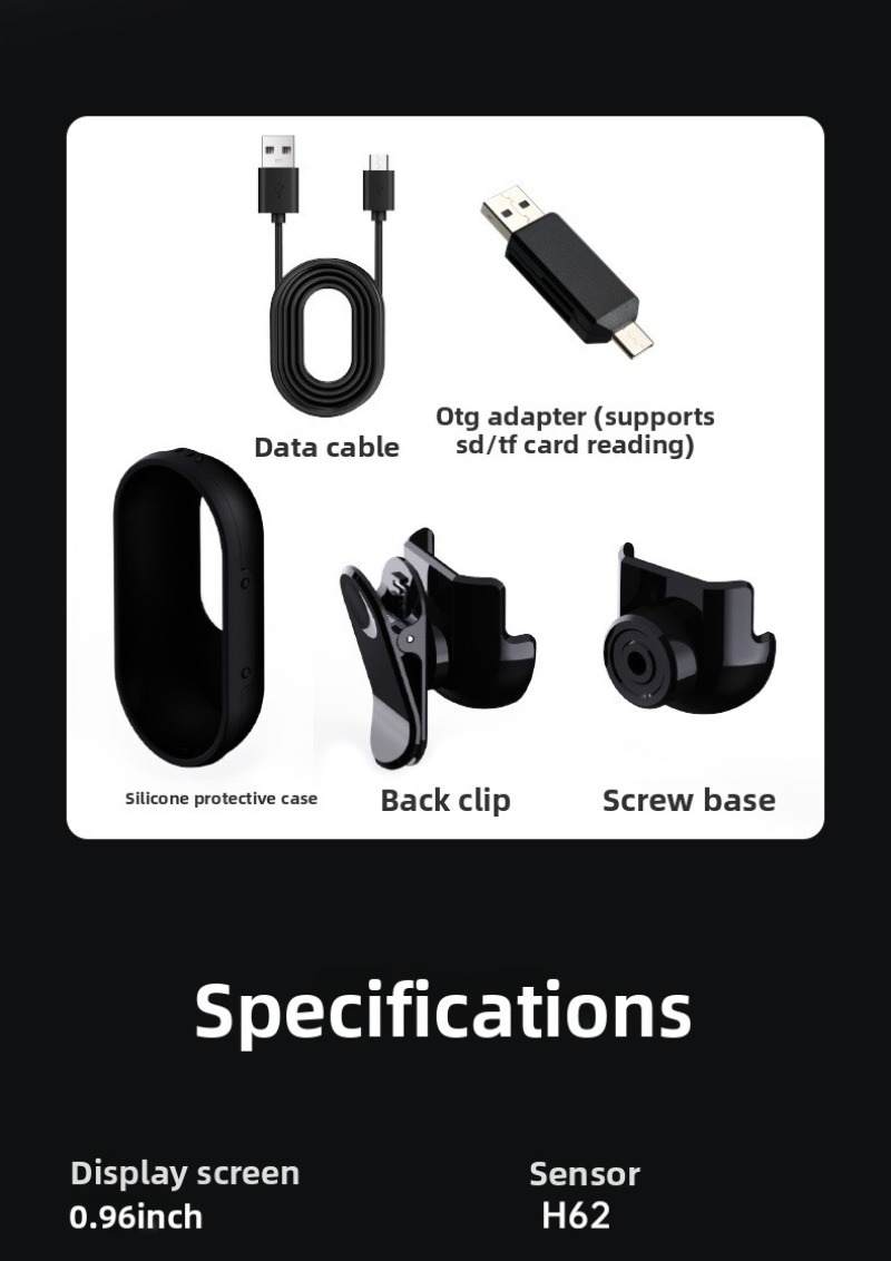 Pet Action Camera Mini Magnetic Rotating HD