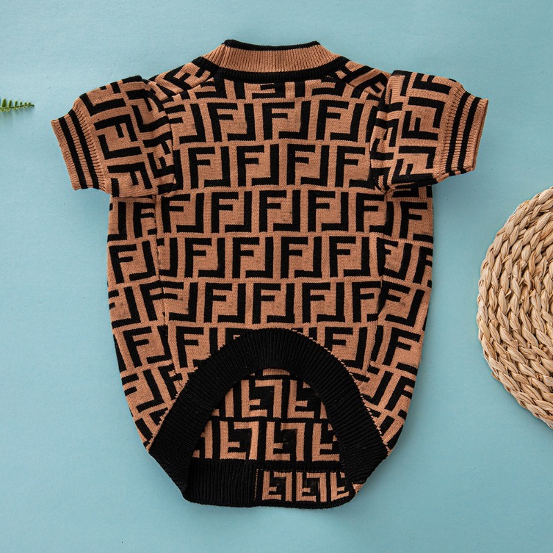 Letter Pattern Knitting Wool Warm Dog Sweater