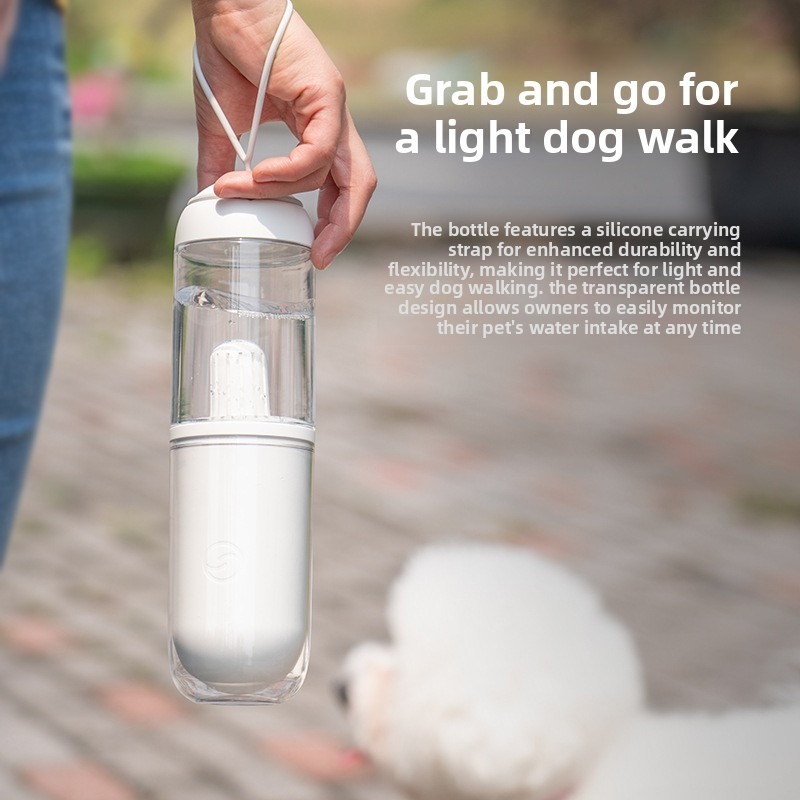 Pet Travel Water Bottle with Independent Water Port