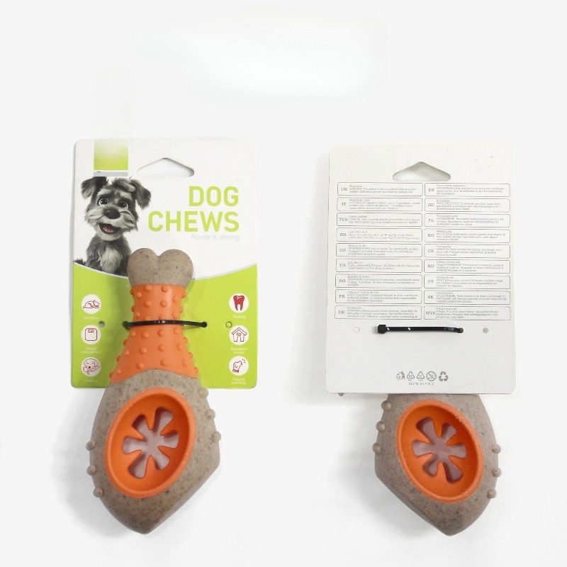 Wood Plastic TPR Dog Chew Toy for Teeth Cleaning