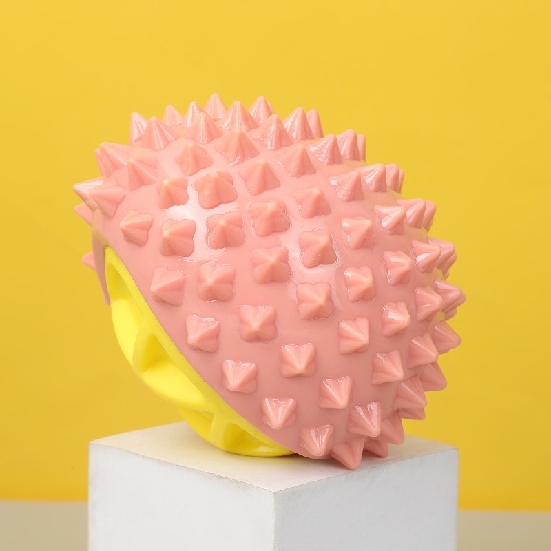 Durian Shape TPR Dog Chew Toy for Teeth Cleaning