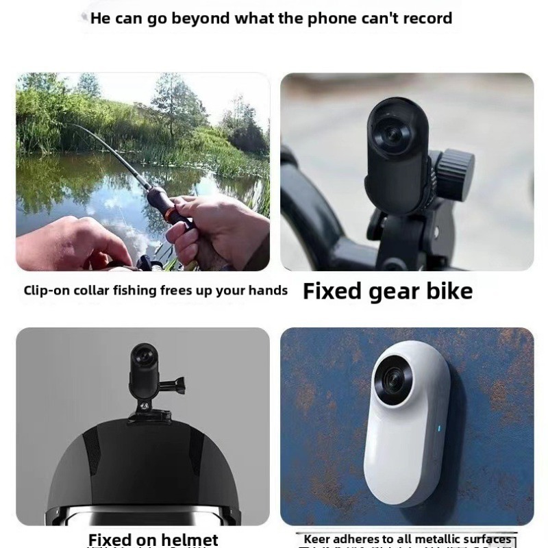 Pet Action Camera Mini Magnetic Rotating HD