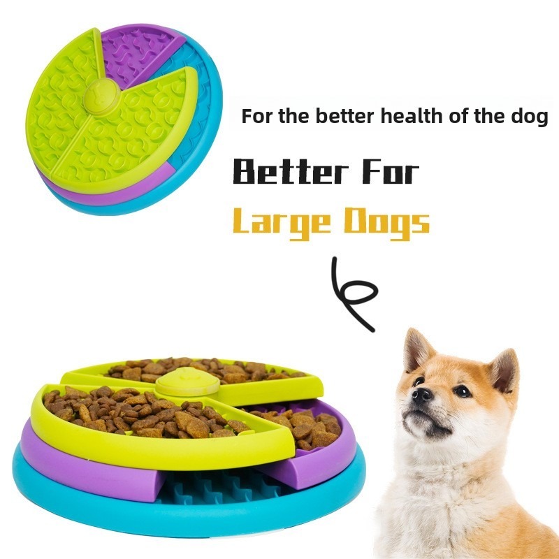 Rotating Three-Layer Dog Slow Food Bowl