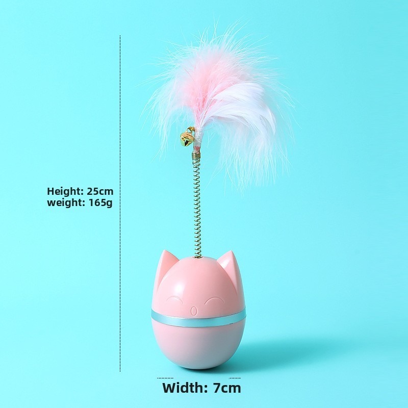 Rolling Ball Feather Bell Cat Toy