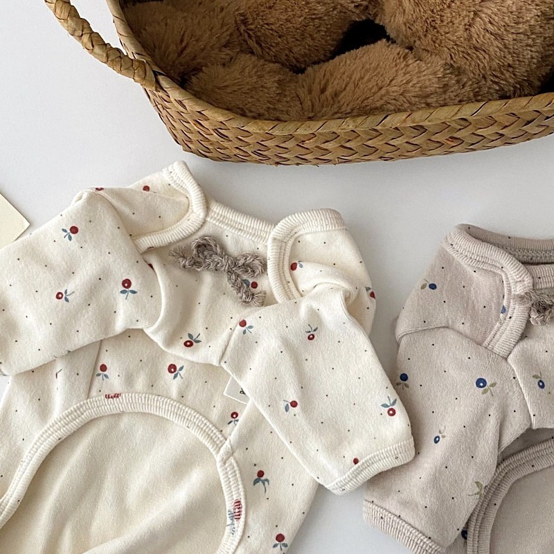 Cherry Pattern Polyester Dog Coat for All Seasons