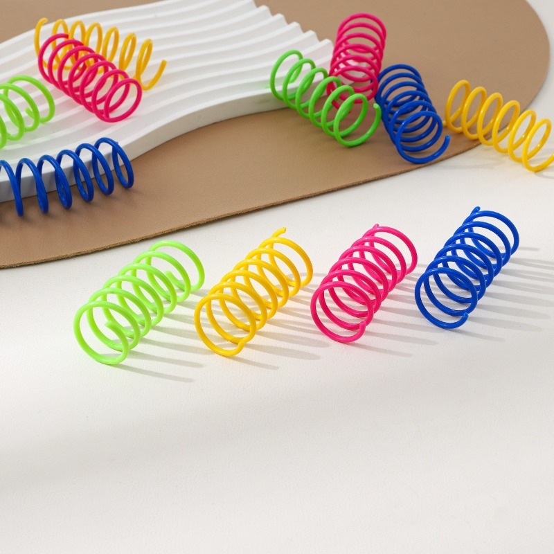 Spring Plastic Cat Puzzle Toy