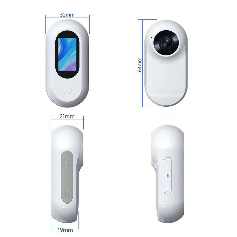 Pet Action Camera Mini Magnetic Rotating HD