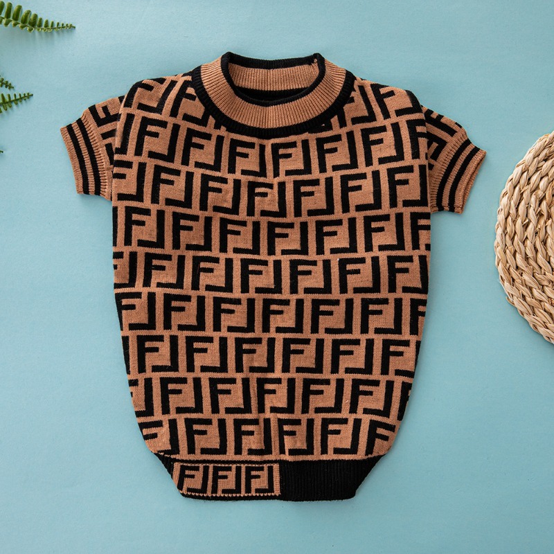 Letter Pattern Knitting Wool Warm Dog Sweater