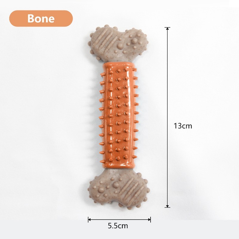 Wood Plastic TPR Dog Chew Toy for Teeth Cleaning
