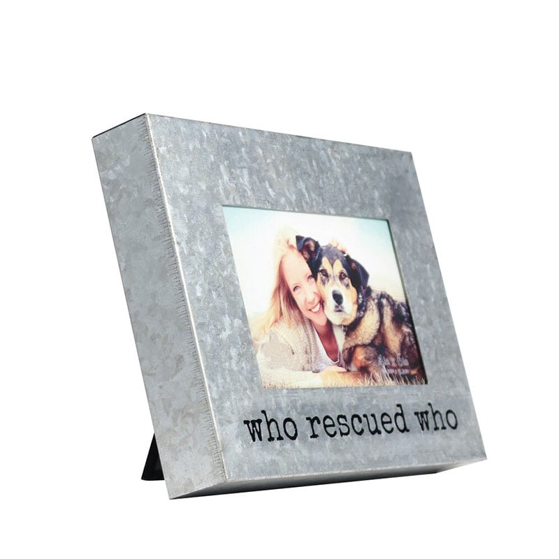 Galvanized Metal Rescued Who Picture Frame