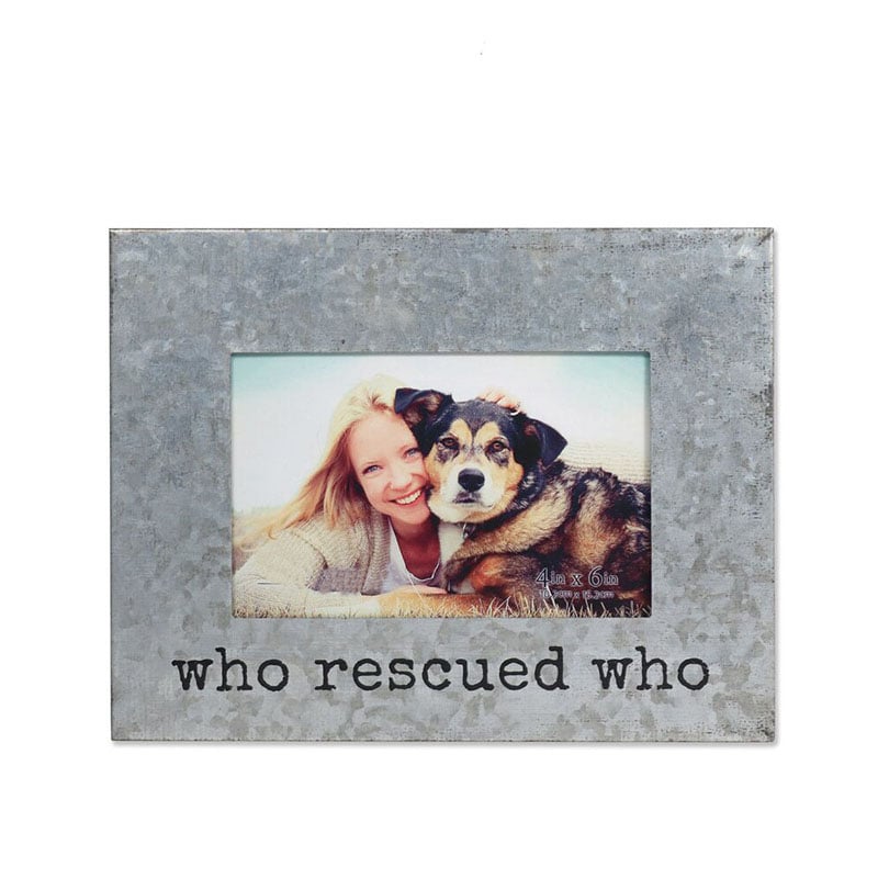 Galvanized Metal Rescued Who Picture Frame