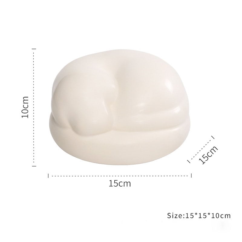 Ceramics Porcelain Cat Trinket Box Urns
