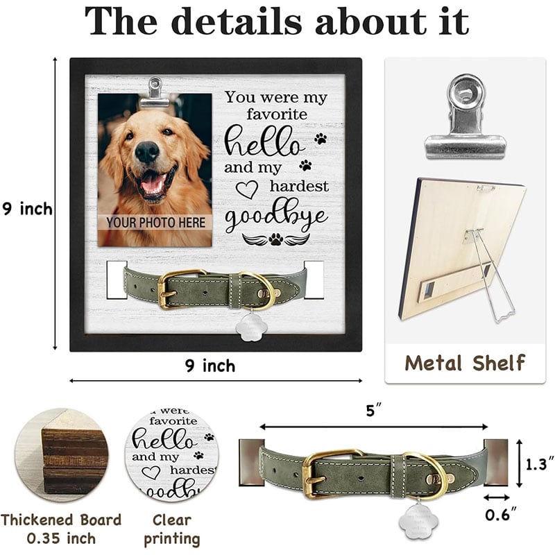Pet Memorial Frame with Collar Holder