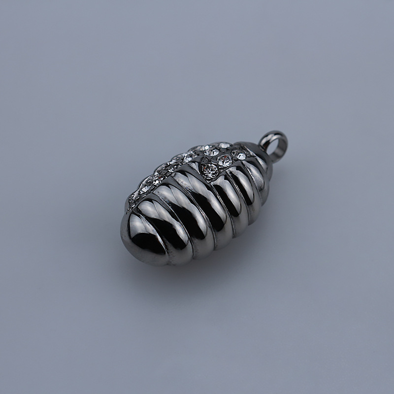 Steel Pendant with Transparent Crystals - Ash Jewelry