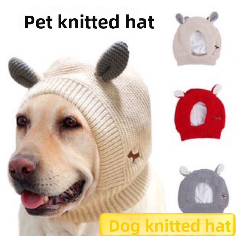 Winter Polyester Dog Hat with Ear Warmers
