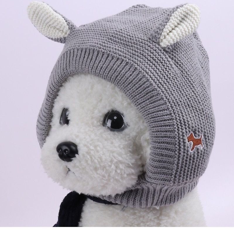 Winter Polyester Dog Hat with Ear Warmers