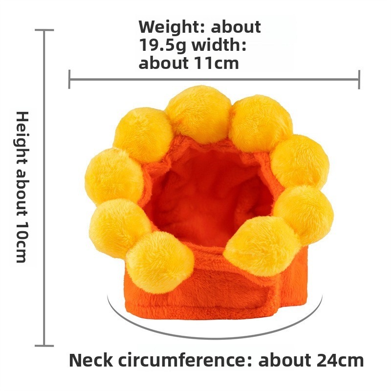 Cotton Sunflower Pet Hat for Cats and Dogs