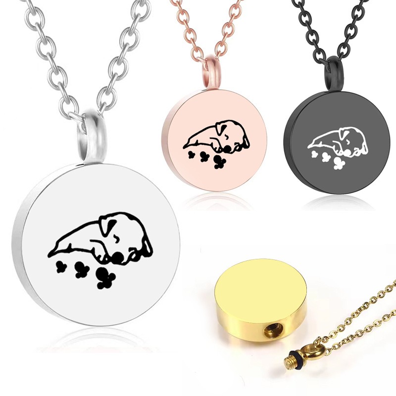 Round Smooth Openable Pet Ashes Storage Pendant