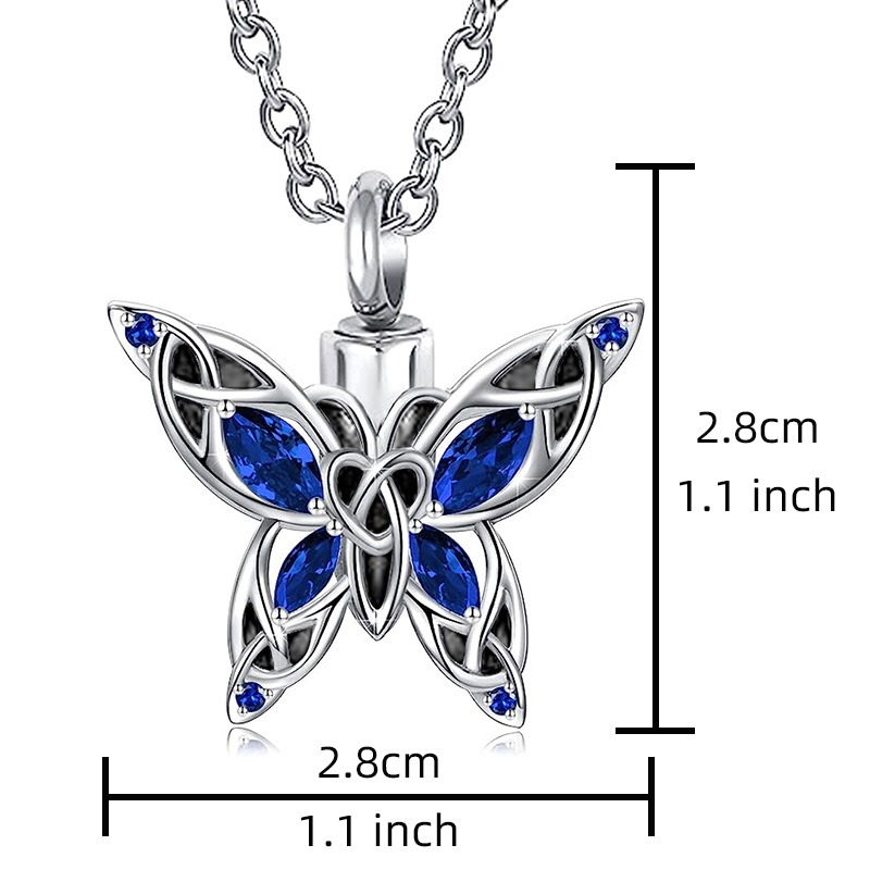 Butterfly Themed Pet Hair Ashes Memorial Pendant