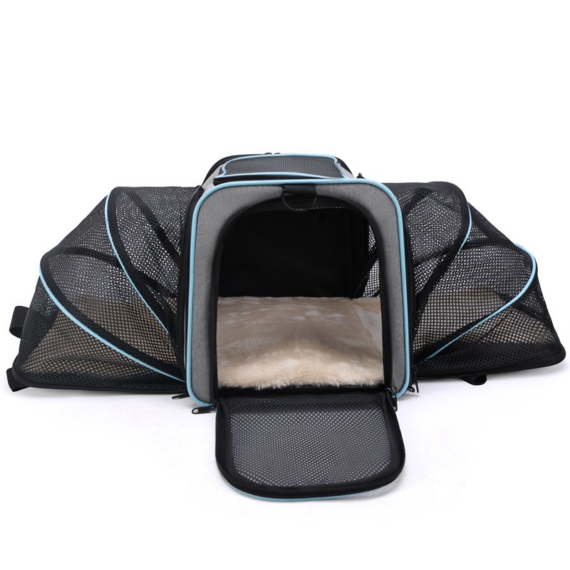 Expandable Outdoor Pet Carrier with Mesh Window