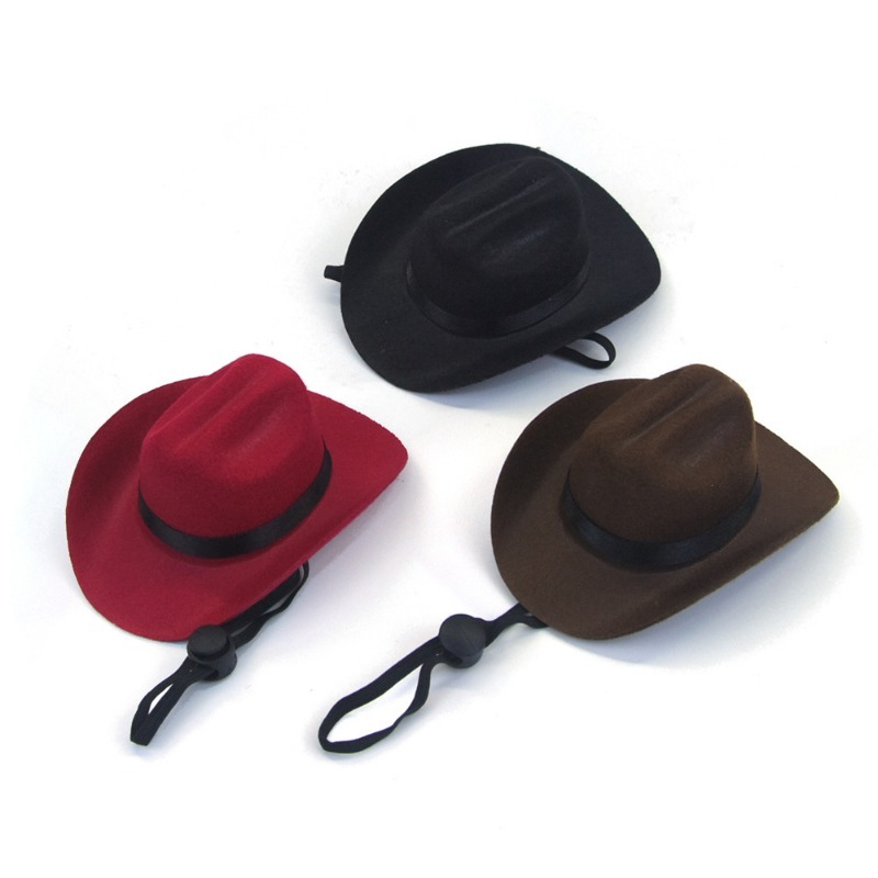 Adjustable Cowboy Mini Hat for Dogs and Cats