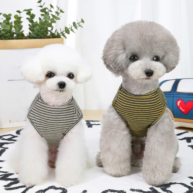Striped Spring and Summer Vest for Small Dogs