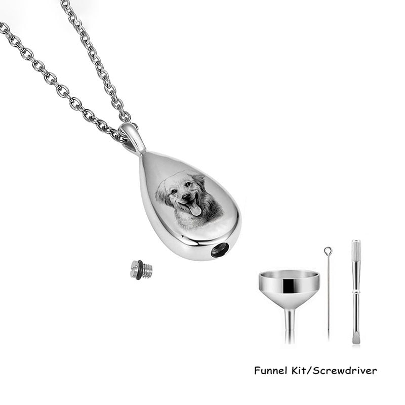 Remembrance Water Drop Pendant Pet Urn Jewelry