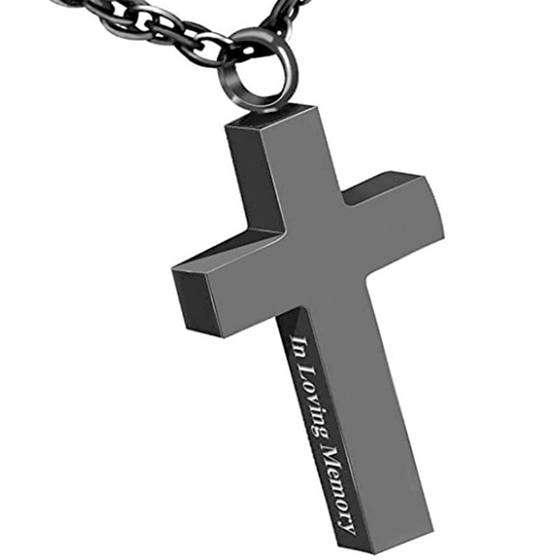 Cross Pendant Stainless Steel Pet Cremation Necklace