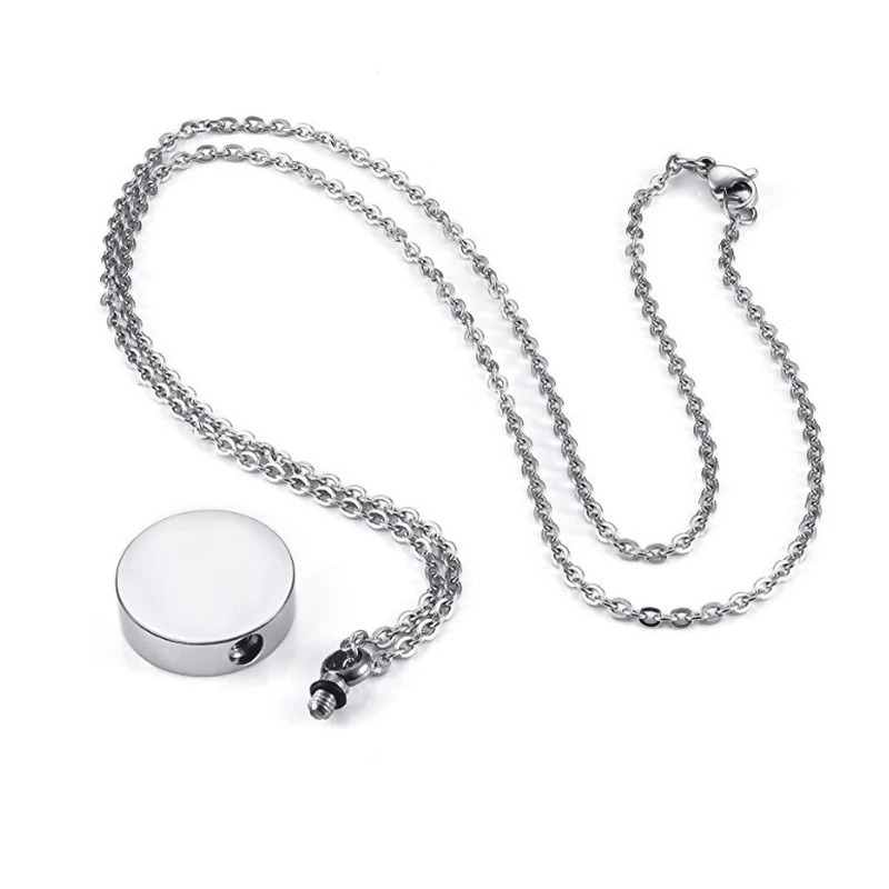 Round Smooth Openable Pet Ashes Storage Pendant