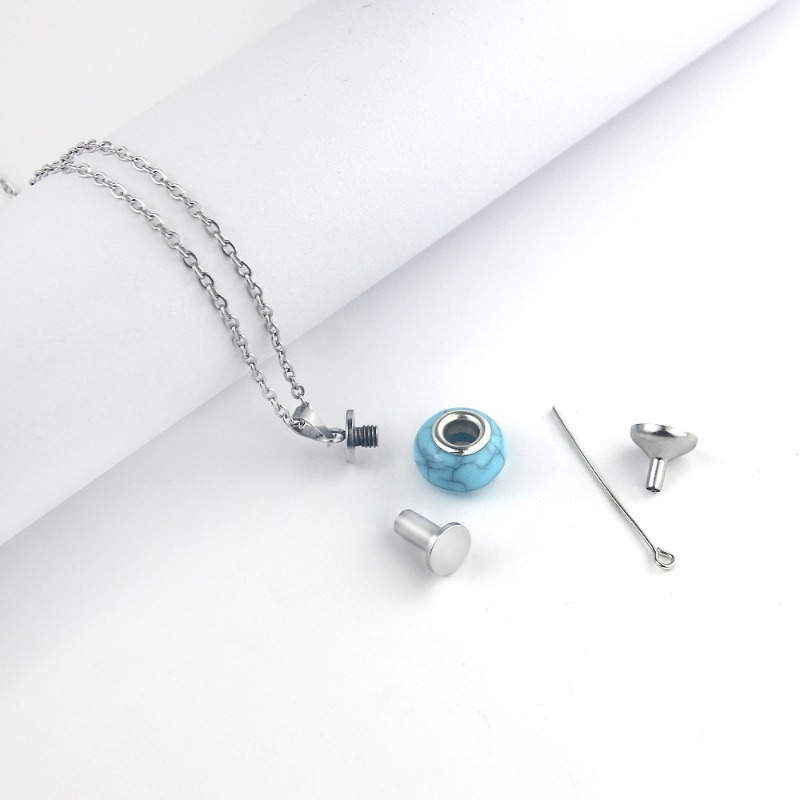Bullet Shaped Pet Claw Print Urn Necklace