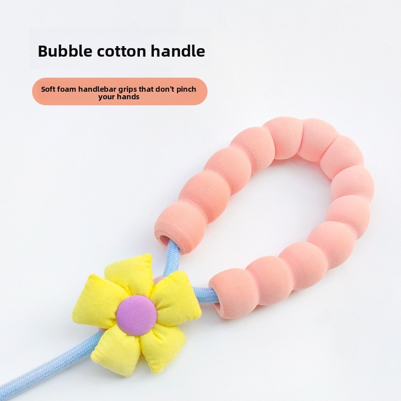 Flower Print Anti-Chew Nylon Dog Leash with Soft Handle