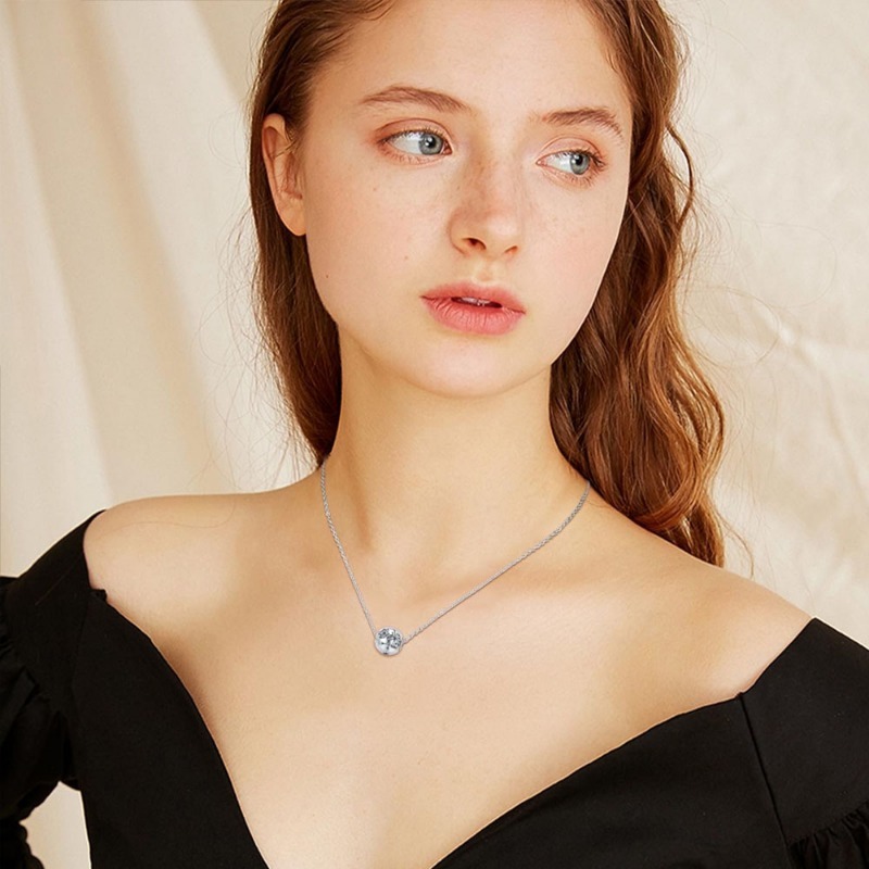 Drop Shaped Paw Print Pet Ashes Urn Pendant