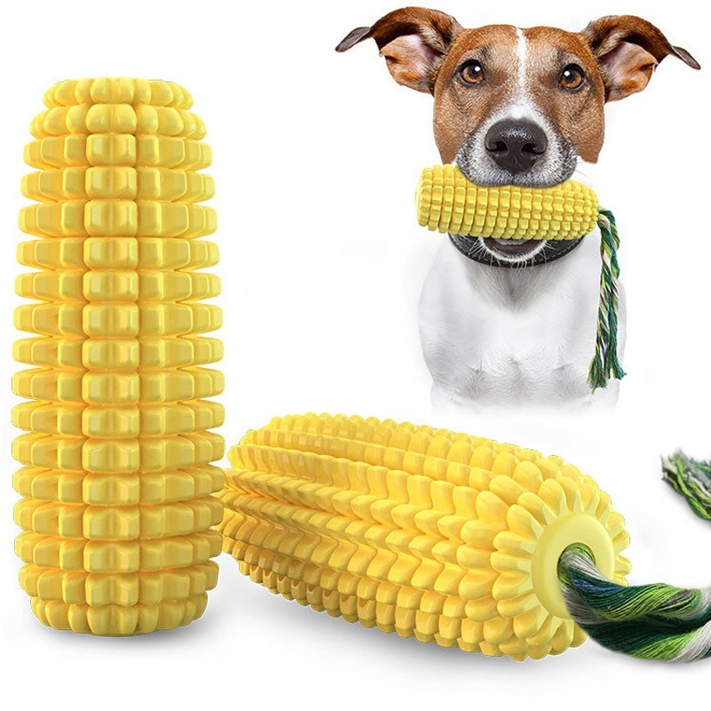 Indestructible Corn Stick Squeaky Chew Toy for Dogs