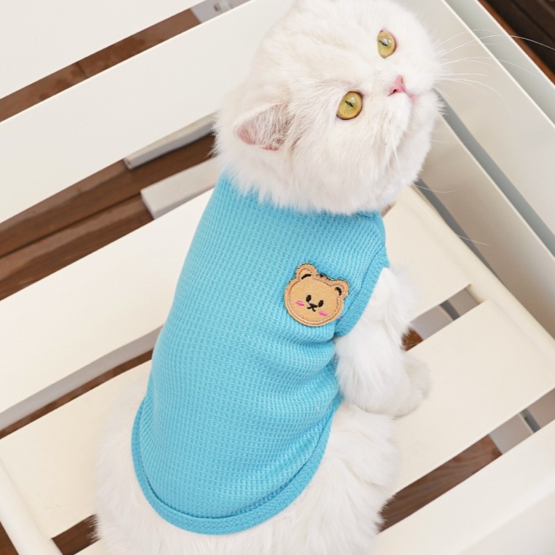 Waffle Knit Two-Legged Bear Vest for Pets