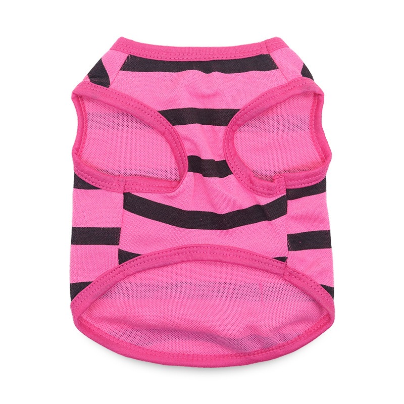 Striped Cotton Tank Top with Heart Decoration