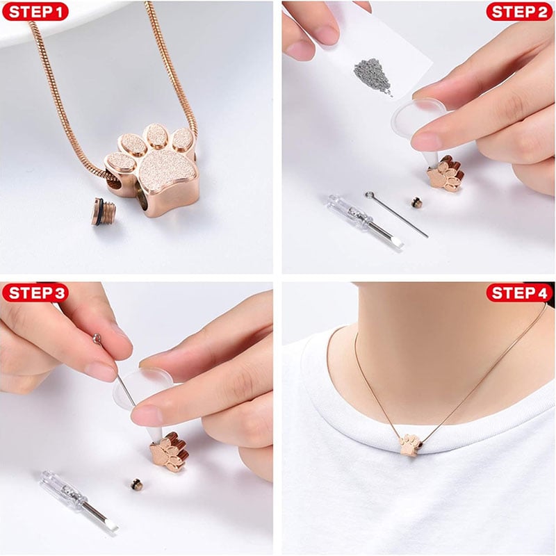 Dog Paw Jewelry Memorial Pendant