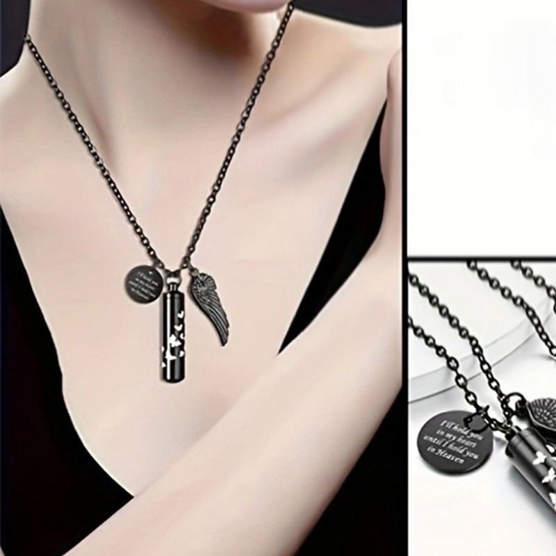 Butterfly Themed Cylinder Pet Urn Cremation Jewelry