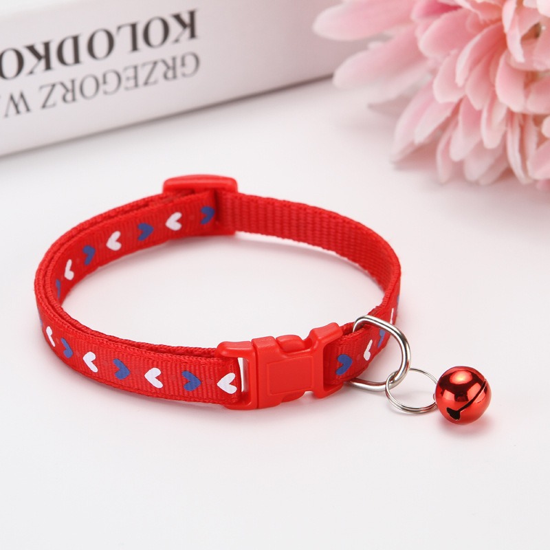 Adjustable Print Pet Collar with Bell for Cats and Dogs
