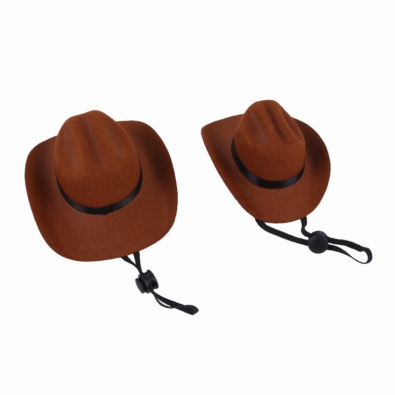 Adjustable Cowboy Mini Hat for Dogs and Cats
