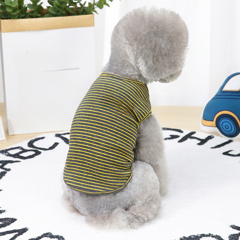 Striped Spring and Summer Vest for Small Dogs