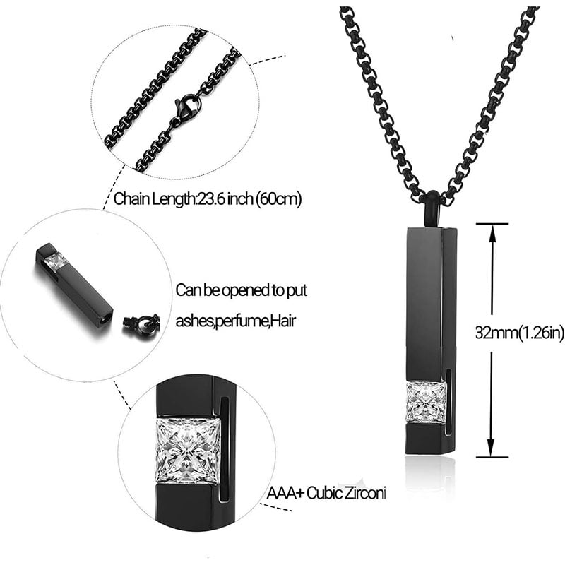 Memorial Dog Cat Jewelry Pet Ash Urn Necklaces